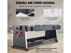 Mesa de Air Hockey, SucceBuy Mesa Giratória Multijogos para Bilhar, Air Hockey e Ténis de Mesa