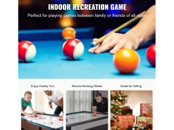 Mesa de Air Hockey, SucceBuy Mesa Giratória Multijogos para Bilhar, Air Hockey e Ténis de Mesa