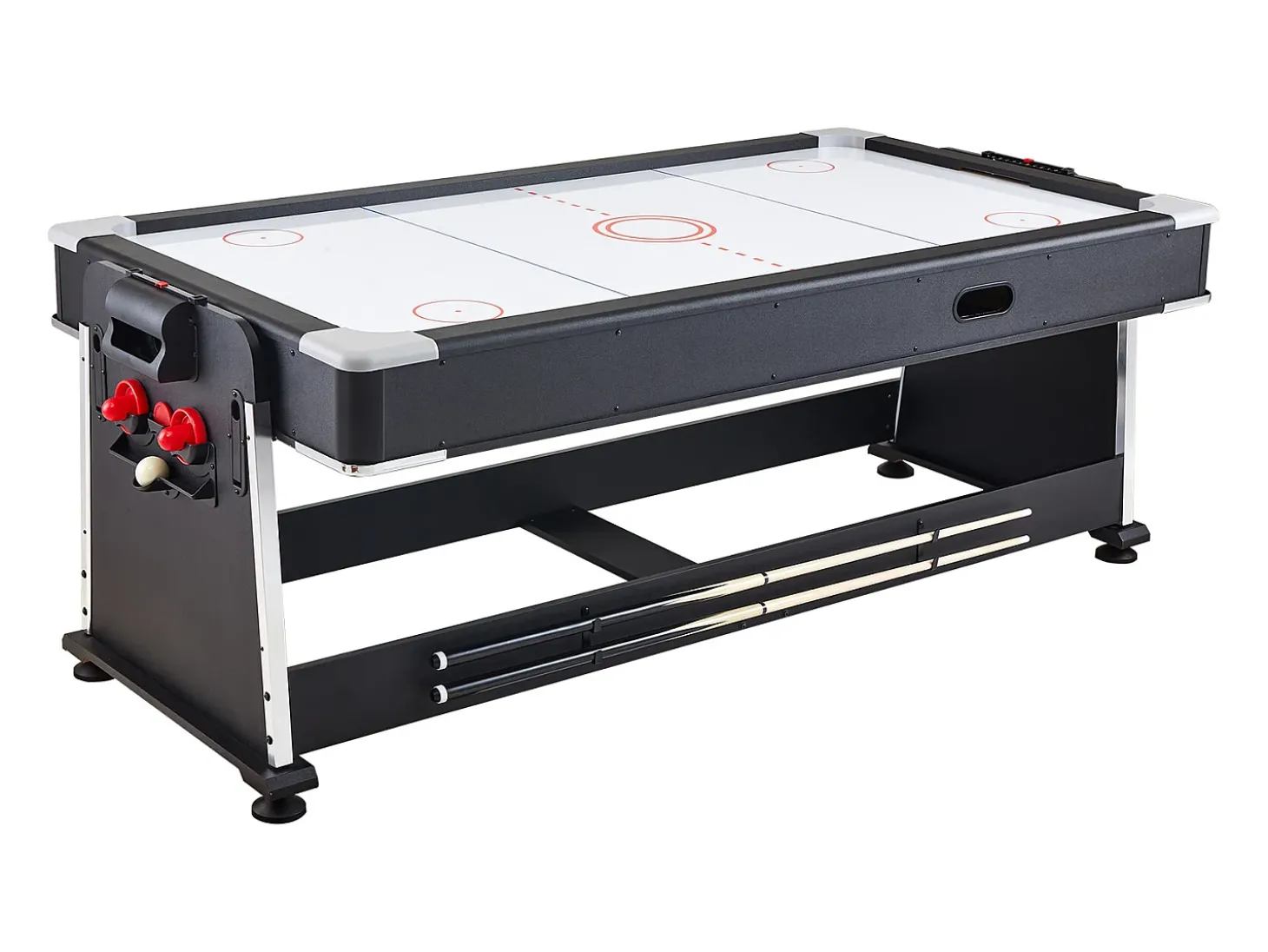 Mesa de Air Hockey, SucceBuy Mesa Giratória Multijogos para Bilhar, Air Hockey e Ténis de Mesa