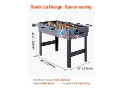 Mesa de Air Hockey, SucceBuy Mesa de Jogo Combinada 4 em 1 122 cm, Air Hockey, Matraquilhos, Ténis de Mesa, Bilhar