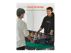 Mesa de Air Hockey, SucceBuy Mesa de Jogo Combinada 4 em 1 122 cm, Air Hockey, Matraquilhos, Ténis de Mesa, Bilhar