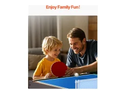 Mesa de Air Hockey, SucceBuy Mesa de Jogo Combinada 4 em 1 122 cm, Air Hockey, Matraquilhos, Ténis de Mesa, Bilhar