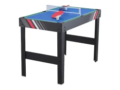 Mesa de Air Hockey, SucceBuy Mesa de Jogo Combinada 4 em 1 122 cm, Air Hockey, Matraquilhos, Ténis de Mesa, Bilhar