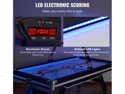 Mesa de Air Hockey, SucceBuy Mesa de Air Hockey com Placar LED, Acessórios Incluídos