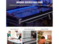 Mesa de Air Hockey, SucceBuy Mesa de Air Hockey com Placar LED, Acessórios Incluídos