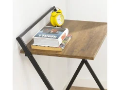 Mesa de apoio dobrável SoBuy Mesas dobráveis para interior Mesas dobráveis que poupam espaço Secretária pequena (preto) FWT88-F