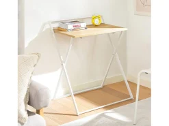 Mesa de apoio dobrável SoBuy Mesas dobráveis para interior Mesas dobráveis que poupam espaço Secretária pequena (branco) FWT88-WN