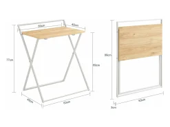 Mesa de apoio dobrável SoBuy Mesas dobráveis para interior Mesas dobráveis que poupam espaço Secretária pequena (branco) FWT88-WN