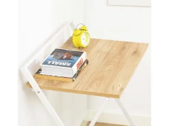 Mesa de apoio dobrável SoBuy Mesas dobráveis para interior Mesas dobráveis que poupam espaço Secretária pequena (branco) FWT88-WN