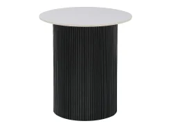 Mesa de apoio em cerâmica "Eclat", mesa de apoio, mesa de cabeceira - 50 x 50 x 55 cm - Branco