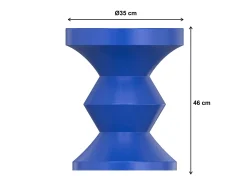 Mesa de apoio em metal estilo design cor azul - ZOLIMI