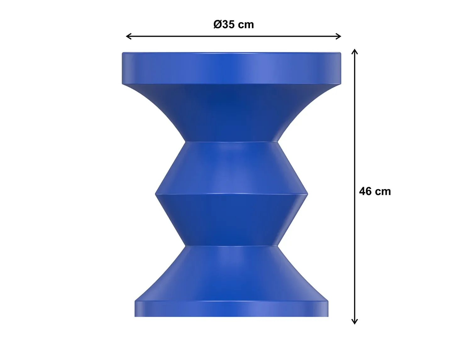 Mesa de apoio em metal estilo design cor azul - ZOLIMI
