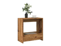Mesa de apoio madeira velha 50x26x50 cm madeira trabalhada