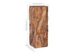 Mesa de apoio 30x30x80 cm madeira de teca maciça