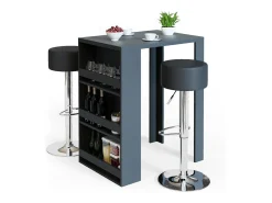 Mesa de bar antracite 57x80x106