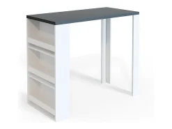 Mesa de bar branco/antracite 57x117x106
