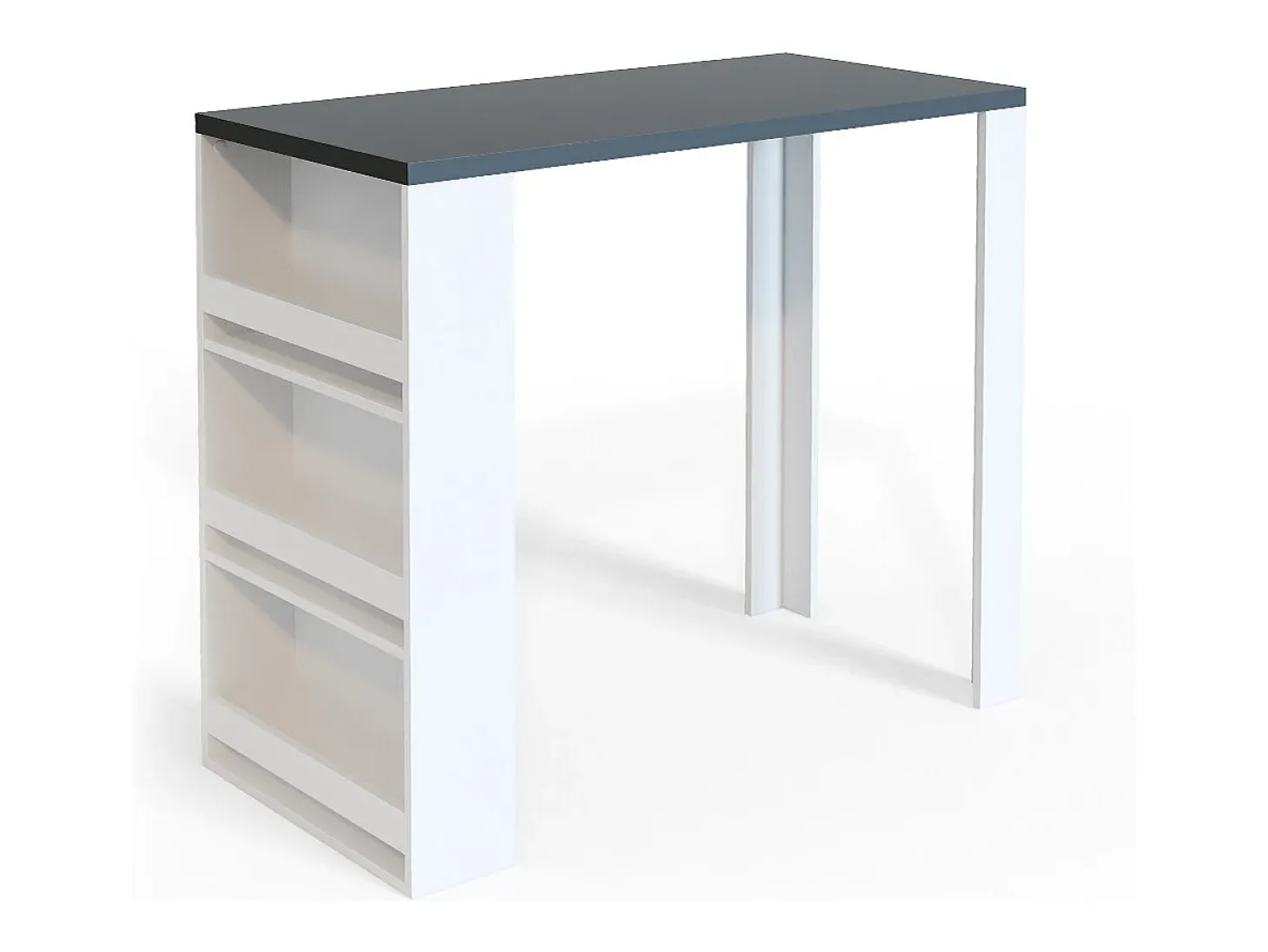 Mesa de bar branco/antracite 57x117x106