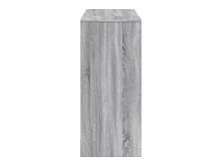 Mesa de bar c/ prateleiras derivados de madeira cinzento sonoma