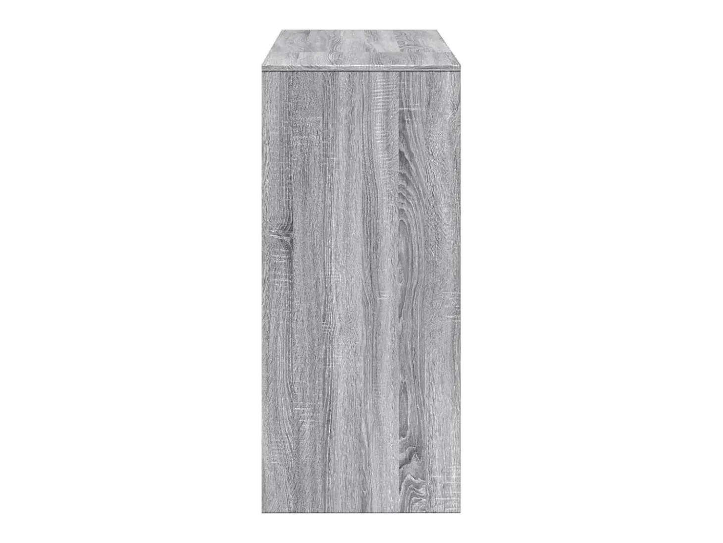 Mesa de bar c/ prateleiras derivados de madeira cinzento sonoma