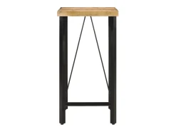 Mesa de bar 55x55x107 cm madeira de mangueira maciça e ferro