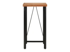 Mesa de bar 55x55x107 cm madeira de acácia maciça e ferro