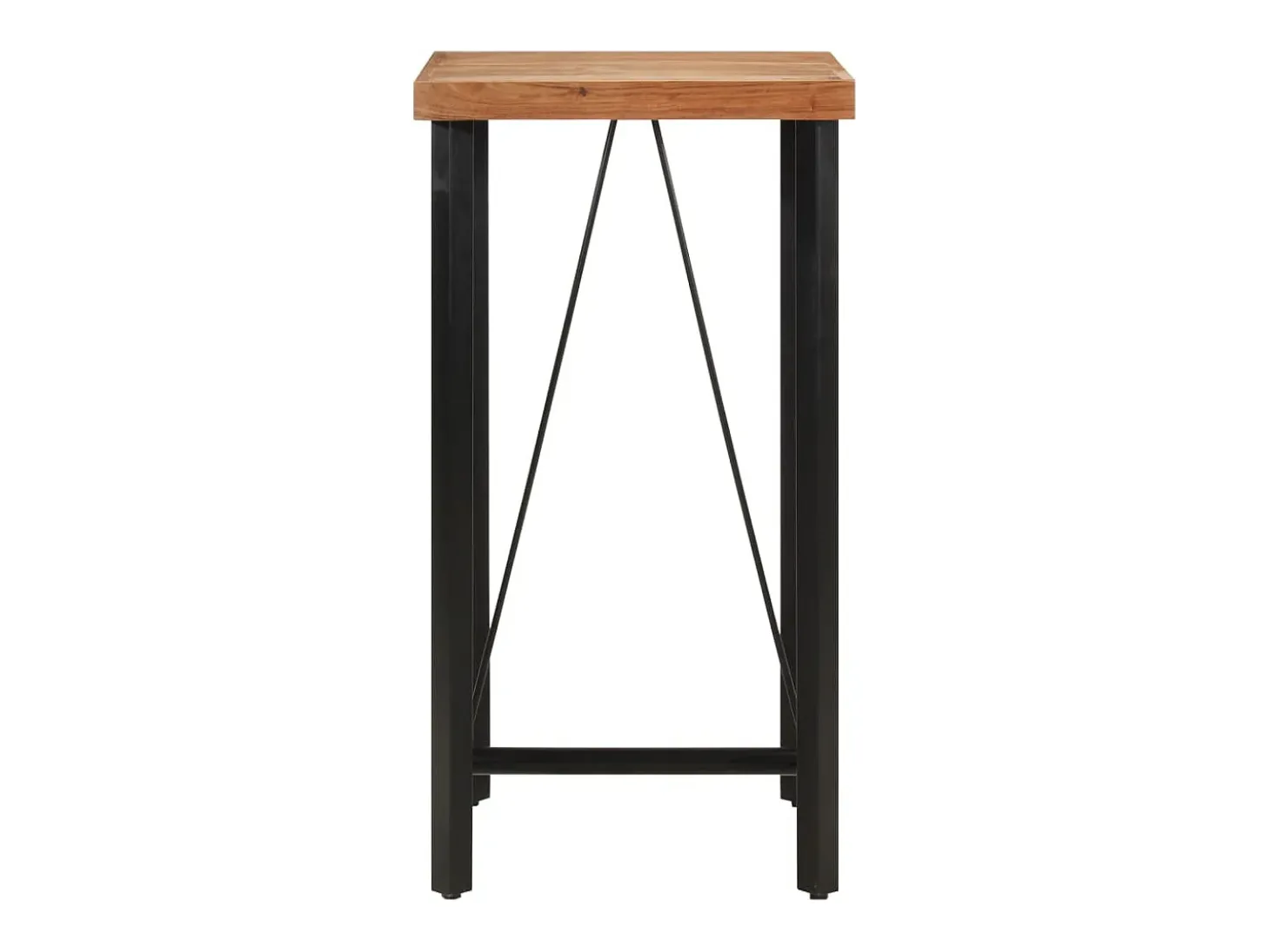 Mesa de bar 55x55x107 cm madeira de acácia maciça e ferro