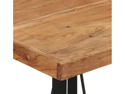 Mesa de bar 55x55x107 cm madeira de acácia maciça e ferro