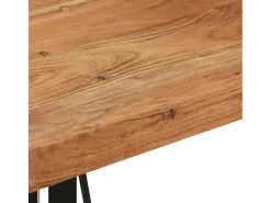 Mesa de bar 55x55x107 cm madeira de acácia maciça e ferro