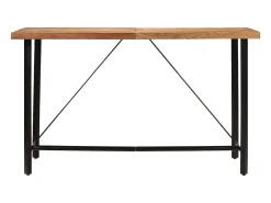 Mesa de bar 180x70x107 cm madeira de acácia maciça e ferro