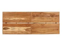 Mesa de bar 180x70x107 cm madeira de acácia maciça e ferro
