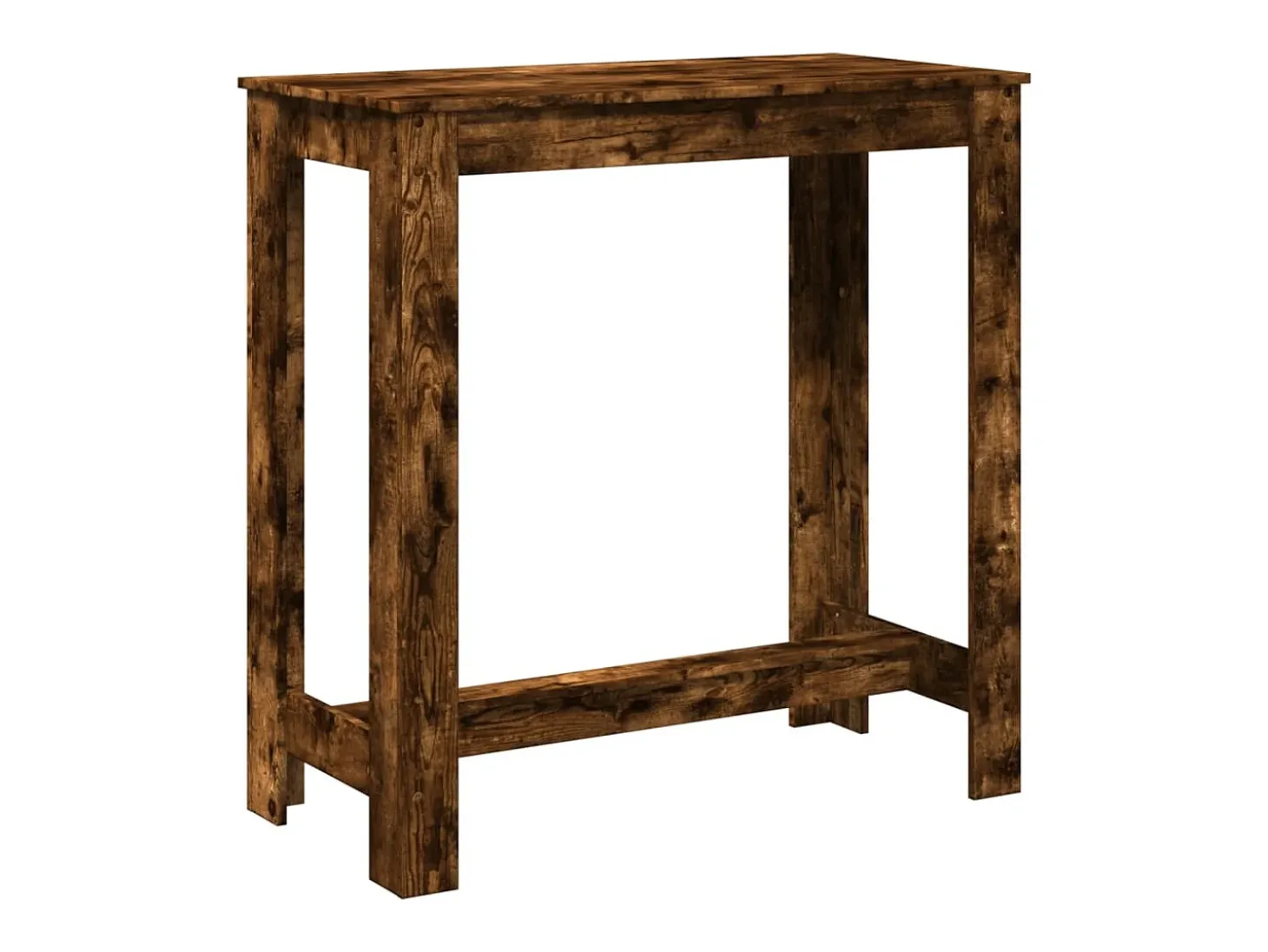 Mesa de bar 102x50x103,5cm derivados de madeira carvalho fumado