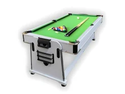 Mesa de bilhar 7 pés multijogo verde air hockey + ping pong - Stark White