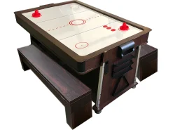 Mesa de bilhar 7 pés multijogo verde air hockey + ping pong - Stark com Bancos