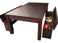 Mesa de bilhar 7 pés verde conversível en mesa com bancos – Zefiro
