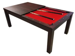 Mesa de bilhar 7 pés Vermelho conversível en mesa – Estia