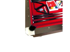 Mesa de bilhar de 8 Pés com banco de armazenamento – Viper Red