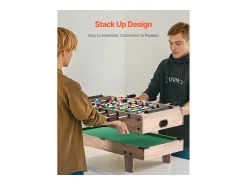 Mesa de bilhar, SucceBuy Mesa de jogo combinada de air hockey 4 em 1, 82 cm, matraquilhos, pingue-pongue, bilhar - multifuncional, compacta, para interiores