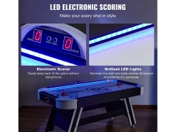 Mesa de bilhar, SucceBuy Mesa de Air Hockey de 183 cm com placar LED, discos e empurradores incluídos