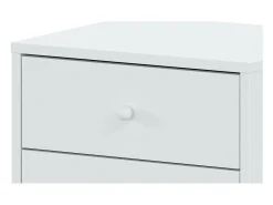 Mesa de cabeceira 3 gavetas aglomerado branco 56x40x33,5cm