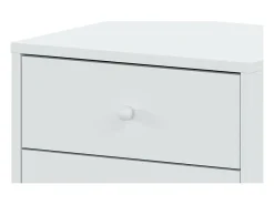 Mesa de cabeceira 3 gavetas aglomerado branco 56x40x33,5cm