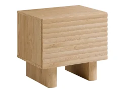 Mesa de cabeceira 1 porta em MDF cor natural - LUDIMA