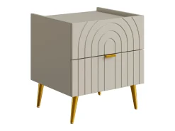 Mesa de cabeceira bege com 2 gavetas - NORSIM por Pascal MORABITO