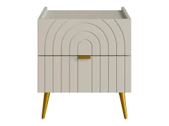 Mesa de cabeceira bege com 2 gavetas - NORSIM por Pascal MORABITO