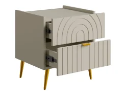 Mesa de cabeceira bege com 2 gavetas - NORSIM por Pascal MORABITO