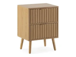 Mesa de cabeceira Chuva 2 gavetas cor carvalho