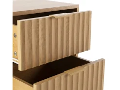 Mesa de cabeceira Chuva 2 gavetas cor carvalho