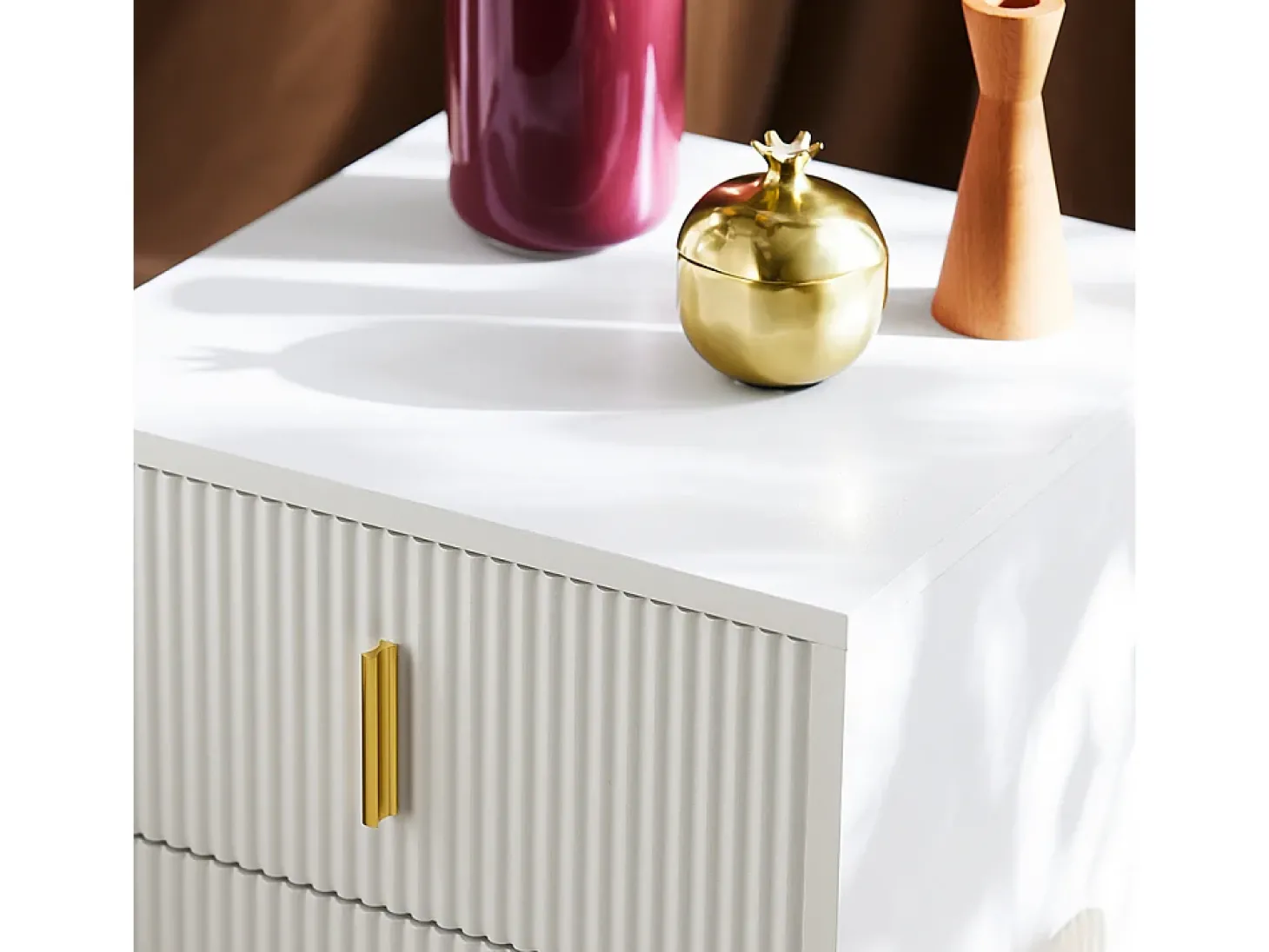 Mesa de cabeceira com 2 gavetas FBT115-W