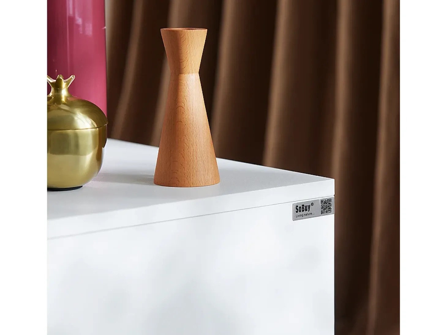 Mesa de cabeceira com 2 gavetas FBT115-W