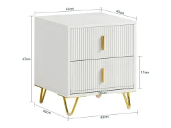 Mesa de cabeceira com 2 gavetas FBT115-W