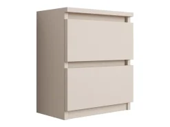 Mesa de cabeceira com duas gavetas – 45 × 36 × 36 cm – cor: Caxemira